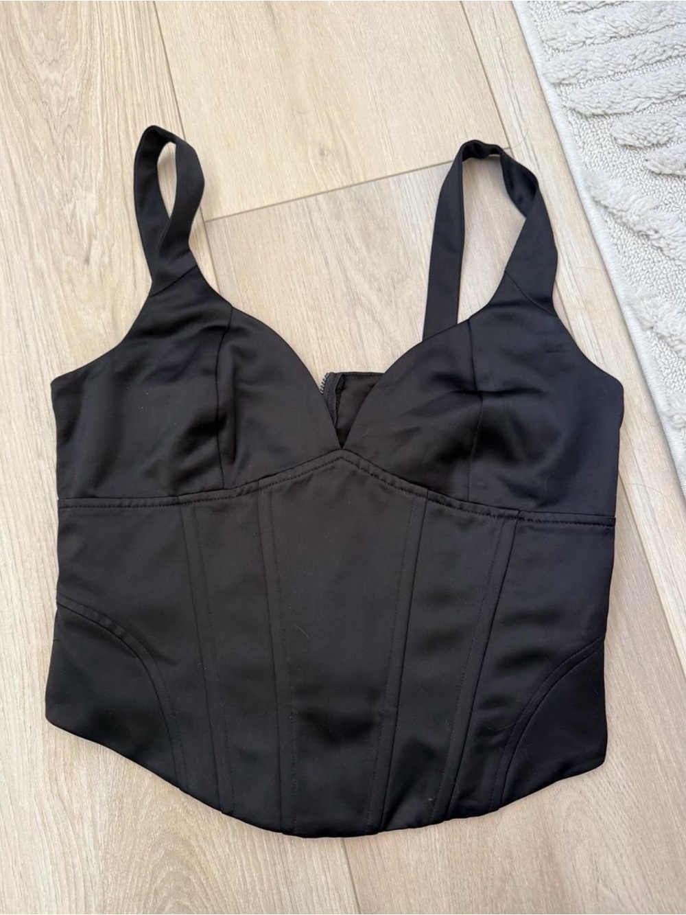 Jason Wu Black Sculpted Bustier Top